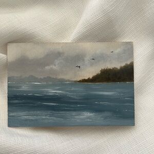 “Distant Shoreline” oil painting